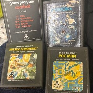 Game Program Cartridge Set - Black 4 Atari 2600 games